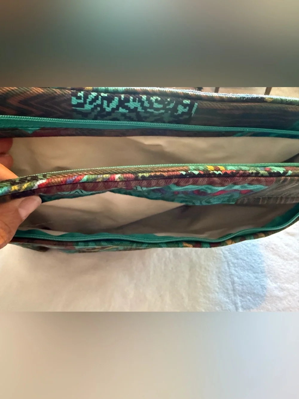 Boho Tribal Print Cosmetic Bag Makeup Pouch Set 2 Piece